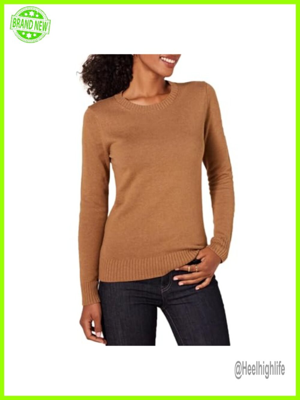 100% Cotton Crewneck Sweater Lightweight Soft Pullover Regular Fit